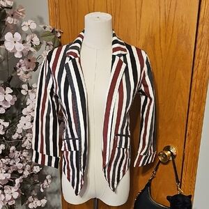 Anthropologie X Frankie B. Open Stripe Blazer